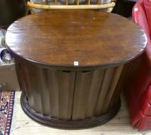 HICKORY-WHITE LAMP COMMODE