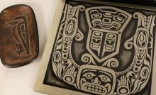 FIVE PIECES OF HAIDA ART