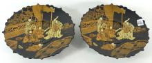 PAIR LAQUERWARE BOWLS