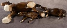THREE BESWICK HORSE FIGURINES