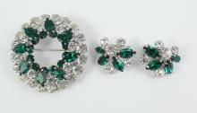 SHERMAN BROOCH & EARRINGS