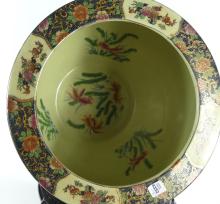 CHINESE PLANTER AND PEDESTAL BOWL