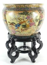 CHINESE PLANTER AND PEDESTAL BOWL