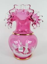 CRANBERRY GLASS VASE