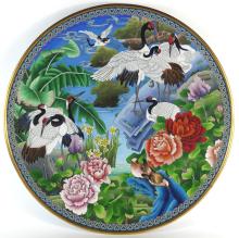 IMPRESSIVE CLOISONNE CHARGER