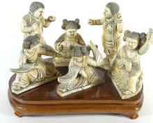 IMPORTANT CHINESE IVORY FIGURE GROUP