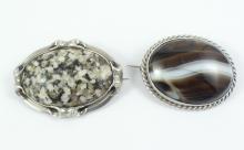 2 BROOCHES