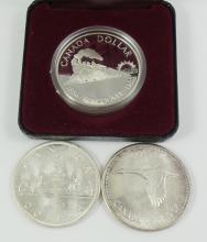 3 CANADIAN SILVER DOLLARS