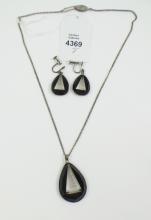 ART DECO NECKLACE & EARRINGS