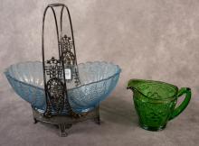 BRIDES BASKET AND CREAMER