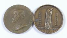 2 BRONZE MEDALLIONS