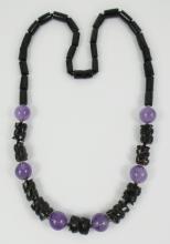 CORAL & AMETHYST NECKLACE