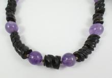CORAL & AMETHYST NECKLACE