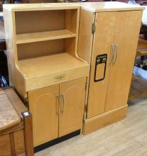 TWO STOCK WOODEN TOYS KITCHEN CABINETS