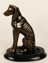 CONTEMPORARY BRONZE "DOG" SCULPTURE