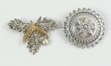 2 SILVER BROOCHES