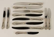 STERLING HANDLED LUNCHEON AND BUTTER KNIVES