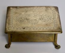 ANTIQUE BRASS BOX