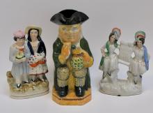 STAFFORDSHIRE FIGURES & TOBY JUG