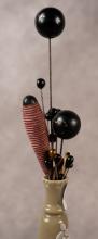 HAT PINS AND VASE