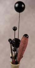 HAT PINS AND VASE