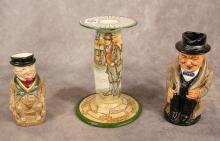 ROYAL DOULTON CANDLESTICK AND TOBY JUGS