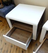 PAIR OF STRUCTUBE NIGHTSTANDS