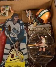 BOX LOT OF SPORTS COLLECTIBLES