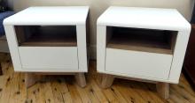 PAIR OF STRUCTUBE NIGHTSTANDS