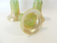 SET OF THREE ART GLASS SHADES
