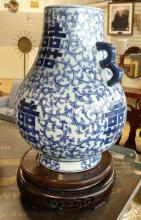 FOUR CHINESE VASES AND TEAPOT