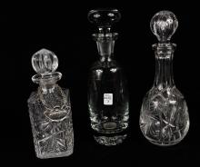 3 CRYSTAL DECANTERS