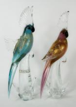 MURANO GLASS COCKATOOS