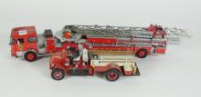 4 DIECAST FIRE TRUCKS