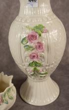 FOUR PIECES OF BELLEEK PORCELAIN