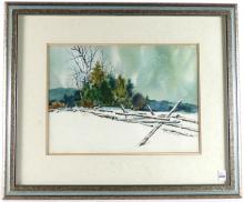 PAIR GORDON PETERS WATERCOLOURS