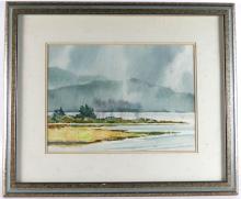 PAIR GORDON PETERS WATERCOLOURS