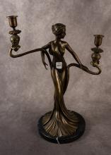 FIGURAL BRONZE CANDELABRUM