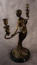 FIGURAL BRONZE CANDELABRUM