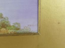 PAIR OF PAINTINGS ON PORCELAIN