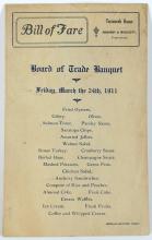 1911 BOARD OF TRADE BANQUET MENU