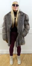 SILVER FOX FUR COAT