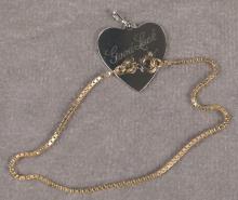 GOLD BRACELET AND STERLING PENDANT