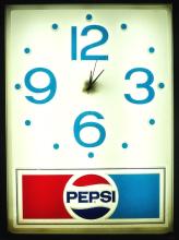 LARGE VINTAGE PEPSI CLOCK