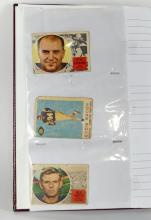 BINDER WITH SPORTS CARDS, MATCH BOX COVERS, TEA CARDS & EPHEMERA