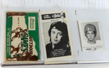 BINDER WITH SPORTS CARDS, MATCH BOX COVERS, TEA CARDS & EPHEMERA