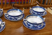 "REAL OLD WILLOW" CREAM SOUPS AND SALAD BOWLS