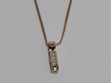 DIAMOND PENDANT AND CHAIN