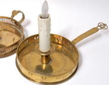 BRASS CHAMBER CANDLESTICKS