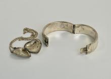 STERLING BANGLE AND NECKLACE